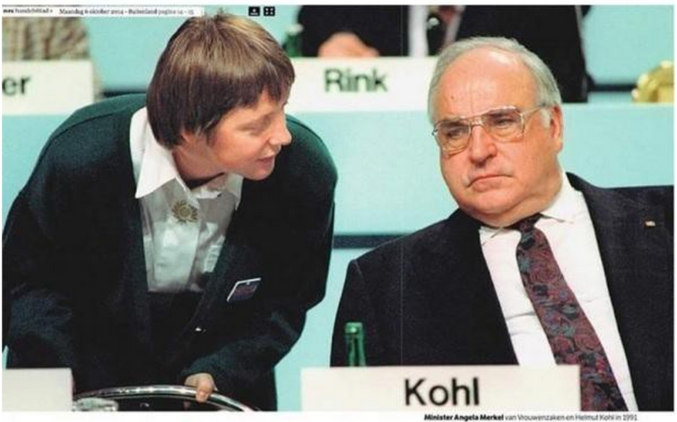 Angela Merkel si Helmut Kohl